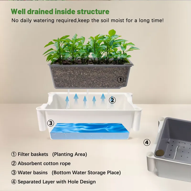 Przenośny, pionowy, 3-poziomow – Self Watering Planter recenzja i cena