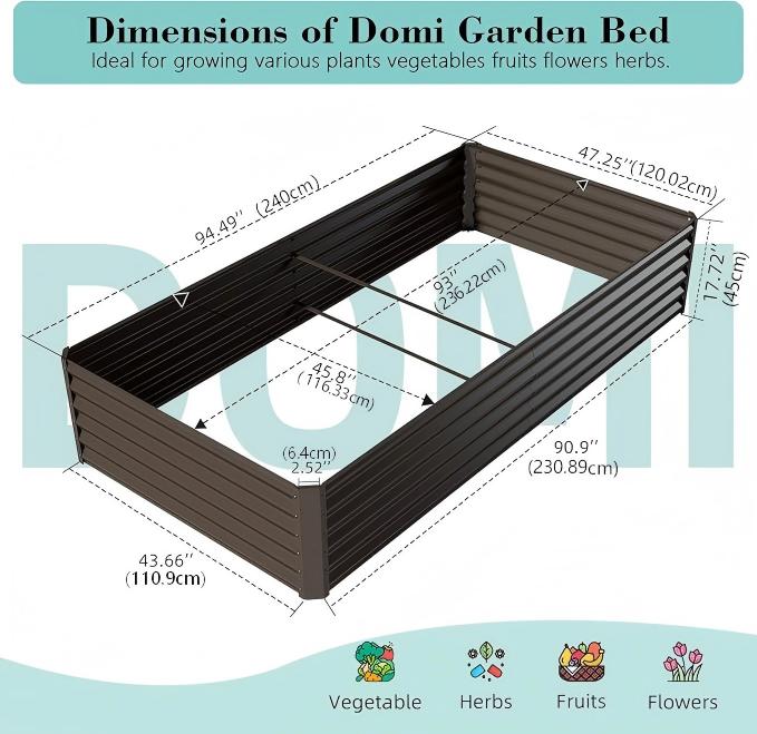 Zaolbrzydzone metalowe skrzyni – Raised Garden Bed recenzja i cena